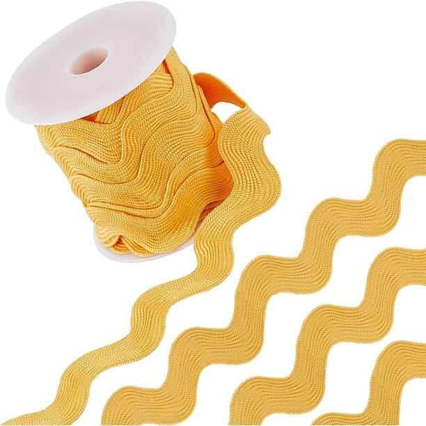 10 yardas de cinta zigzag gigante de 1,34 pulgadas, cinta zigzag amarilla para Navidad, cinta ondulada para coser, flecos, cinta tejida, encaje, adorno en zigzag