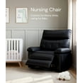 thumbnail image 3 of BouPower Oversized Rocker Swivel Recliner Chair, PU Leather Extra Wide Manual Recliner for Adults, Large Nursery Chair Lazy Recliner with Comfort Arm and Side Pockets for Living Room, Bedroom, 3 of 9