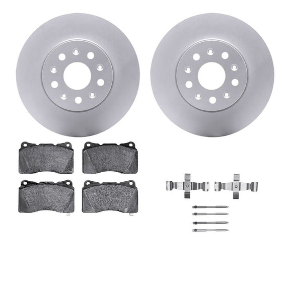 Dynamic Friction Company Front Geospec Brake Rotors with 5000 Advanced Brake Pads includes Hardware 4512-46124