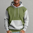 thumbnail image 5 of QHRMKOG Mens Hoodies Pullover Casual Color Block Hooded Sweatshirts Loose Fit Long Sleeve Drawstring Hoodie Autumn Warm Top with Pockets Gray XL, 5 of 5