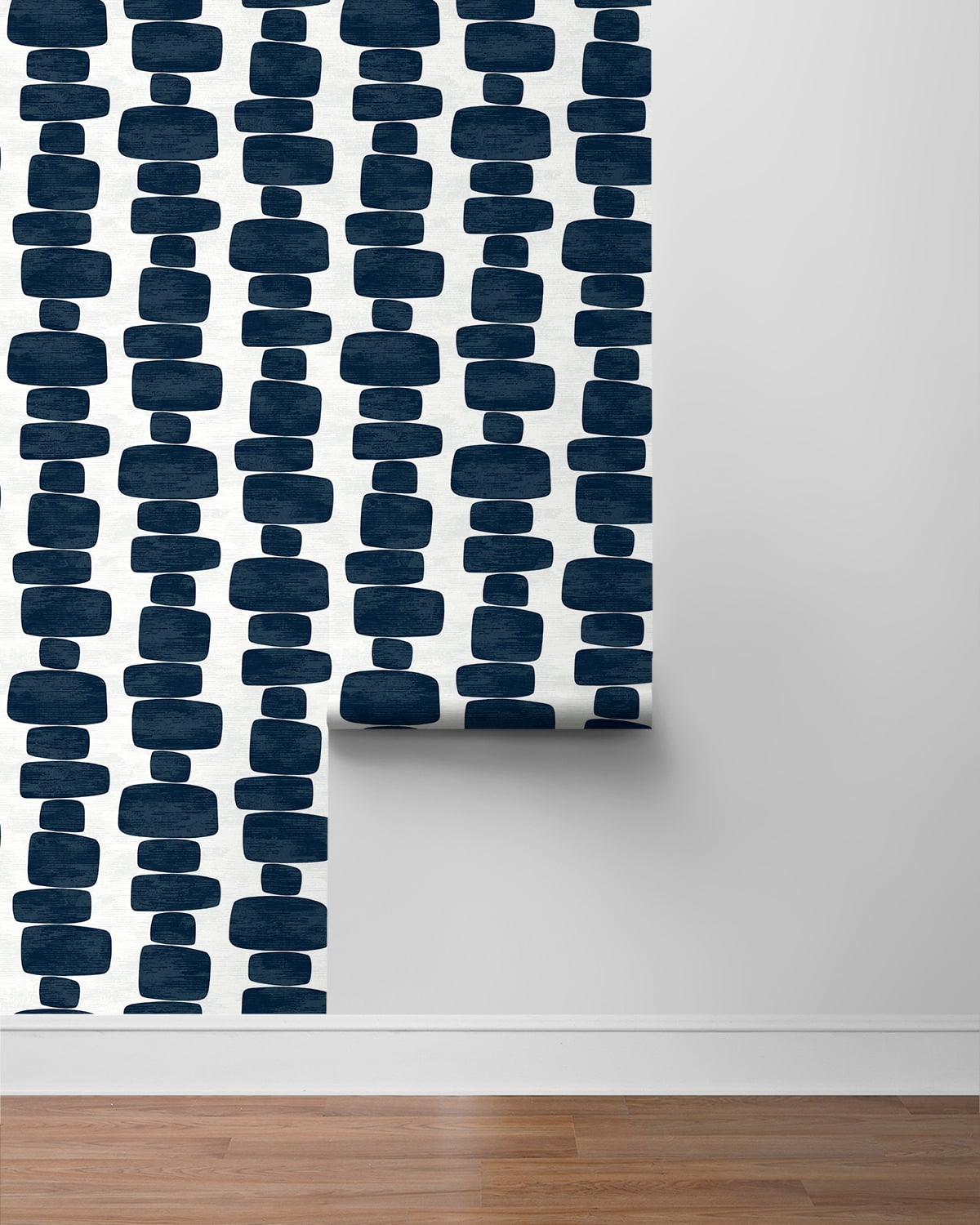 Stacy Garcia Home Blue Stripe Block Geometric Peel and Stick Wallpaper - 20.5 in. W. x 18 ft. L. Roll