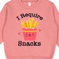 thumbnail image 3 of Inktastic Funny I Require Snacks French Fries Toddler Sweatshirt, 3 of 4