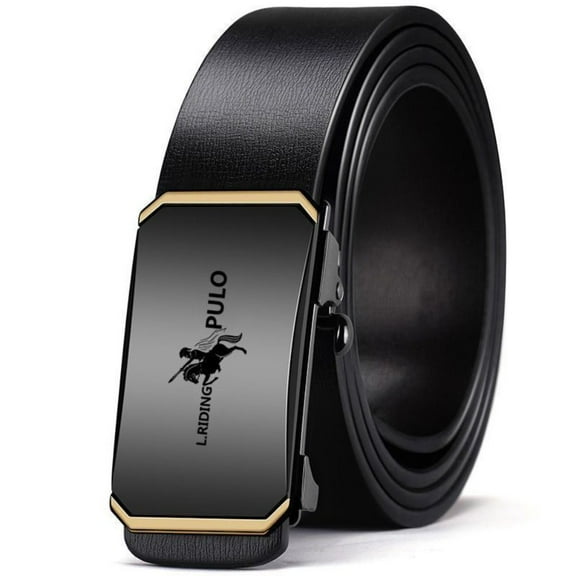 Vintage Luxury Design Man Automatic Buckle Belt Waistband Waist Strap Business Leather Belt GOLD