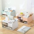 thumbnail image 3 of EIMELI Cosmetics Storage Box Large Capacity Dustproof Drawer Type Stationery Lipstick Jewelry Sundries Organizer Storage Case White One Size, 3 of 13