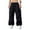 Black, variant on Men's Casual Baggy Cargo Pants – Woven Parachute Fabric, Loose Fit Harem Joggers with Multiple Pockets, Solid Color Streetwear Sports Pants