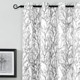 thumbnail image 3 of DriftAway Tree Branch Grommet Window Curtain Panel Grey 52"wx120"l 120 Inches, 3 of 5
