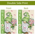 thumbnail image 5 of Spring Garden Flag 12×18 Double Sided, Burlap Gnome Floral Welcome Spring Summer Garden Flag Outside Holiday Yard Decoration, 5 of 6