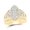 Yellow, variant on Natural Diamond NK Fashion Clover Ring 1cttw