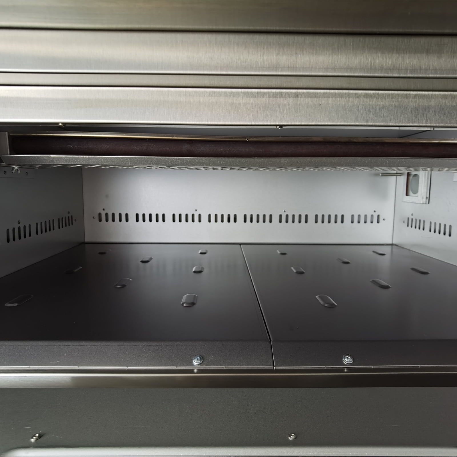 Electric Triple Pizza Oven Six Baking Sheets Single-Phase Gas Heating Movable Commercial 110V 300W