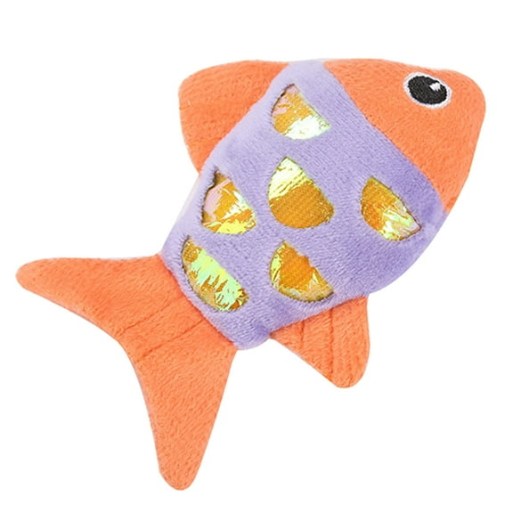 Plush- for Toy Kitten Toy Gift for Cute Fish Shape Teething Chew Toy with Rattle Sound