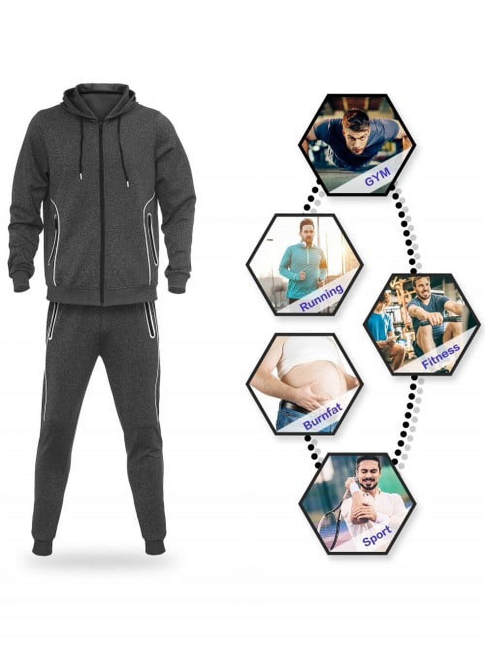 Athletic mens hoodie tracksuit set,casual jogging suits for men