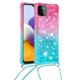 thumbnail image 2 of Funda para Samsung Galaxy A22 5G Brillantina Líquida Divertida Reluciente y con Cristales en Movimiento Cuerpo Cruzado con Cordón Ajustable, 2 of 5