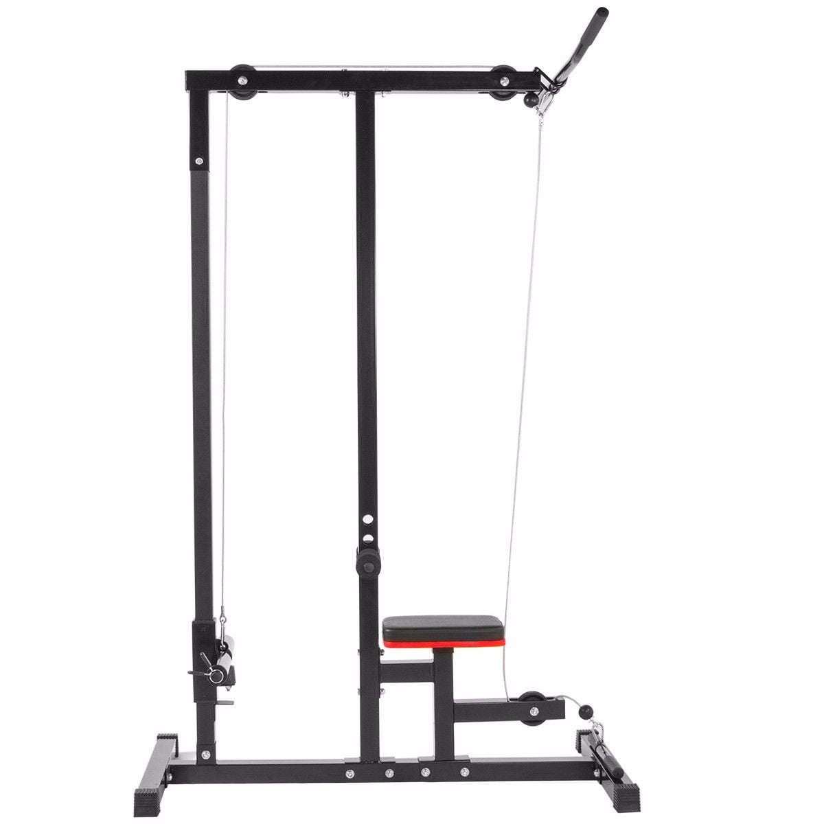 Multi-Function Pro Lat Pulldown Machine w/ Low Row Bar Cable Fitness Station Gym 