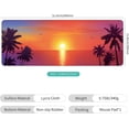 thumbnail image 5 of Thin Extended Gaming Mouse Pad （31.5 * 11.8 * 0.08 inch） with Stitched Edges Large Mousepad Long XXL Keyboard and Mouse pad Desk Mat for Gaming Office & Home - Sunset Ocean Tropical Trees, 5 of 5