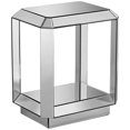 Studio 55D Modern Mirrored Rectangular Accent Side End Table 21" x 16
