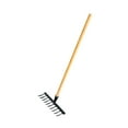 thumbnail image 1 of Almencla Garden Leaf Rake Wooden Handle Flower Bed Weeding Gathering Leaves Lawn Rake 10 Teeth 33x12x10cm, 1 of 8