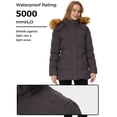 thumbnail image 6 of WenVen Women's Puffer Coat Waterproof Winter Jacket Quilted Zip-up Snow Parka with Hood Charcoal XL, 6 of 13
