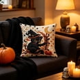 thumbnail image 5 of Halloween Pillow Covers 18x18 Imitation Embroidery Linen Throw Pillow Cases, Decorative Couch Pillow Covers for Sofa Bedroom Living Room, Natural Linen Halloween Decor by OVFUIZ, 5 of 7