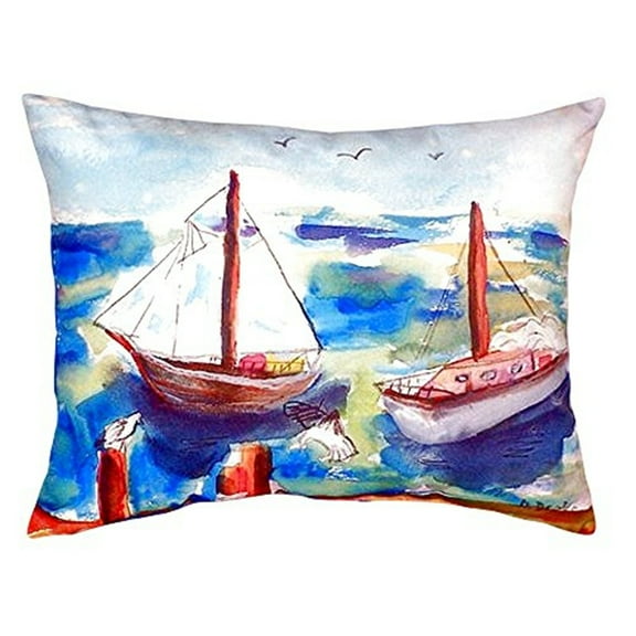 Betsy Drake NC933 16 x 20 in. Two Sailboats No Cord Pillow