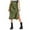 Army Green-F, variant on Women's Suede A Line Midi Skirt With Elastic Waist And Front Pockets For Fall And Winter Skirt Running Skirt