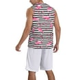 thumbnail image 5 of Easygdp Flamingos Men's Mesh Basketball Jersey Quick Drying Sleeveless Shirts Fitted Muscle Tank Tops Sport Round Neck T-Shirt - XX-Large, 5 of 9