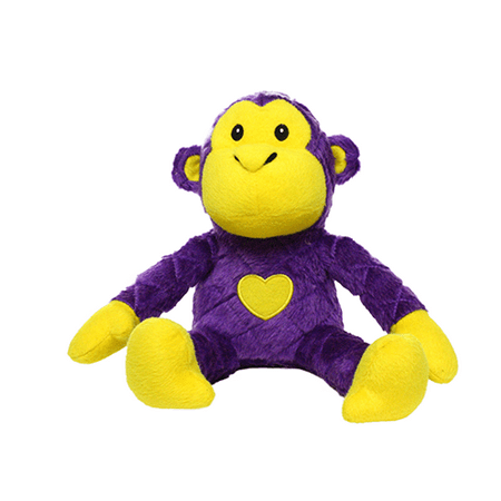 Mighty Safari Durable Squeaky Monkey Dog Toy, Purple - Walmart.com
