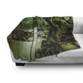 thumbnail image 2 of Rainforest Soft Flannel Fleece Throw Blanket, Tropical Rainforest and Rocky River in Selangor State Malaysia Wildlife, Cozy Plush for Indoor and Outdoor Use, 70" x 90", Green Brown, by Ambesonne, 2 of 5