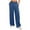 Blue, variant on Womens Wide Leg Sweatpants Trendy Baggy Drawstring Elastic Waist Joggers Pants
