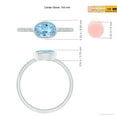 thumbnail image 5 of ANGARA Natural 0.6 Ct. Aquamarine with Diamond Solitaire Ring in 14K White Gold for Women (Ring Size: 4.5), 5 of 9