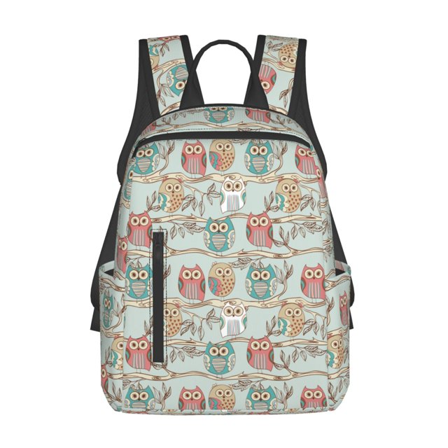 Disketp Cute Owl Mochila Ligera e Impermeable, Mochila de Día Resistente para Viajes, Senderismo y Uso Diario para Hombre y Mujer