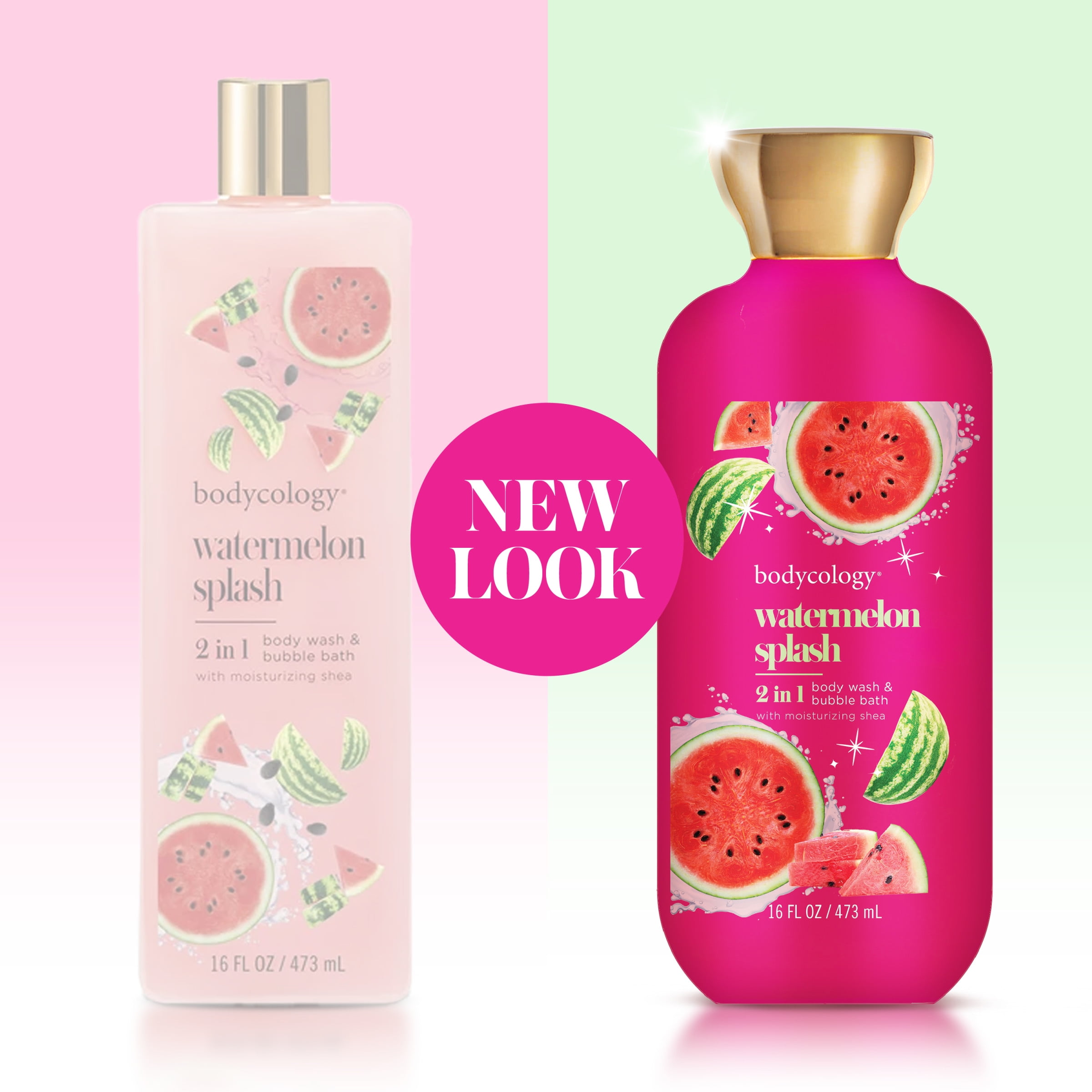 Bodycology 2-in-1 Body Wash & Bubble Bath, Watermelon Splash, 16 fl oz