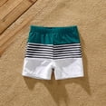 thumbnail image 5 of PatPat Mens Swim Trunks Family Matching Plant Print Ruffled Swim Shorts, Deep Turquoise, Dad XXL, 5 of 10