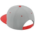 thumbnail image 4 of Daxton Classic Snapback Hat Old English Font Alphabet A to Z Flat Bill Visor Cap, Light Grey Red Hat, Red E, 4 of 4