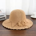 thumbnail image 3 of LinYooLi Of New Women's Spring/Summer Korean Sunshade Hat Flower Fisherman Hat Big Edge Outdoor Sunscreen Knitted Bowl Hat, 3 of 7