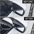 thumbnail image 3 of 2 Pcs Mirror Rain Visor Smoke Guard  Carbon Fiber Texture Rear View Side Mirror Rain Eyebrow View Mirror Visor Guard for Most Car, 3 of 6