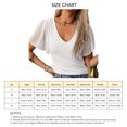 thumbnail image 5 of Blusa de manga corta con volantes para mujer, camisa de manga corta de verano con volantes para mujer, camisa de manga corta con volantes de punto, valor inmejorable, 5 of 5