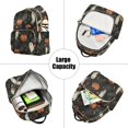 thumbnail image 5 of FORMRS Mini Backpack Purse for Women Quilted Travel Daypack Casual Shoulder Bag, Autumn Ghost Pattern, 5 of 7