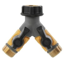 Solterra 2-Way Shut-Off Hose Water Faucet Y Adapter