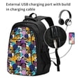 thumbnail image 2 of Balery Retro Panther Mochila con carga USB para hombre y mujer - Mochila impermeable y antirrobo para portátil con puerto USB para viajes, trabajo, estudios y universidad, 2 of 7