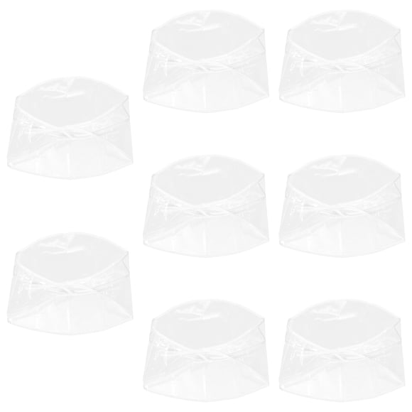 KAKOWELY rain cover 8 Pcs Clear Waterproof Rain Hats for Women to Protect Hairstyle Reusable Plastic Rain Hat for Outdoor Use Clear Rain Hat Waterproof Rain Bonnet