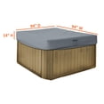 thumbnail image 3 of Hot Tub Cover/Spa Cover 18 Oz Waterproof - 100% Weather Resistant Outdoor Square Spa Cover with Elastic for Snug Fit (14" H x 94" W x 94" D, Grey), 3 of 7