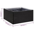 thumbnail image 4 of vidaXL Garden Planter Black 80x80x40 cm Poly Rattan, 4 of 4