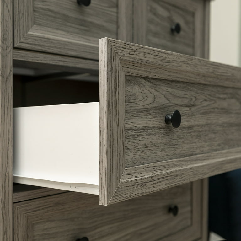 Manor Park Classic 5-Drawer Groove Dresser, Slate Grey