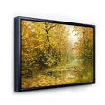 thumbnail image 3 of Designart 'Rain Water On Road In Yellow Woodlands' Country Framed Canvas Wall Art Print, 3 of 5