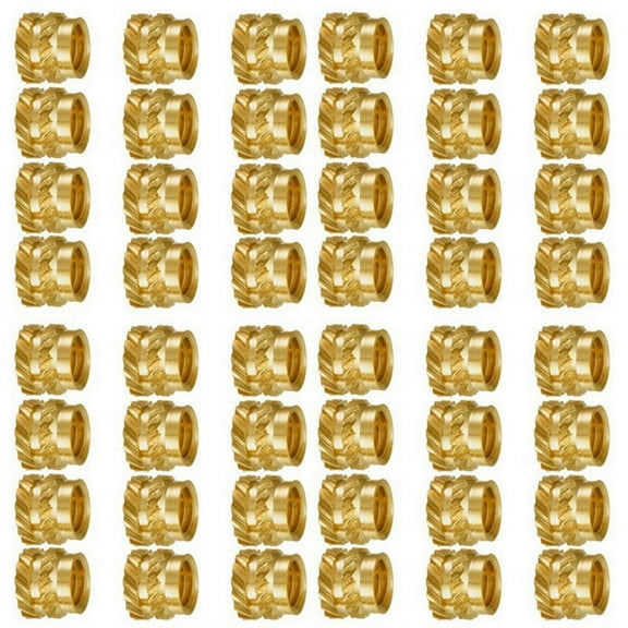 400Pcs M3 Thread Knurled Brass Threaded Heat Set Heat  Insert Embedment Nut,M3X5X4,For 3D Printer  2.4 Etc