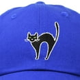 thumbnail image 2 of DALIX Black Cat Hat Womens Halloween Baseball Cap in Royal Blue, 2 of 6