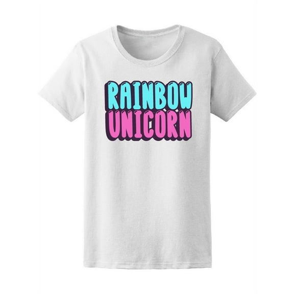 Colorful Rainbow Unicorn T-Shirt Women -Image by Shutterstock, Female Small