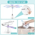 thumbnail image 6 of Fly Fans for Tables, USB or Battery Powered, Silent and Portable Fly Repellent Fan with Soft Safe Blades, Keeps Food Clean and Protected, Ideal for Picnic, BBQ, Home and Outdoor Use, White 4 Pack, 6 of 8