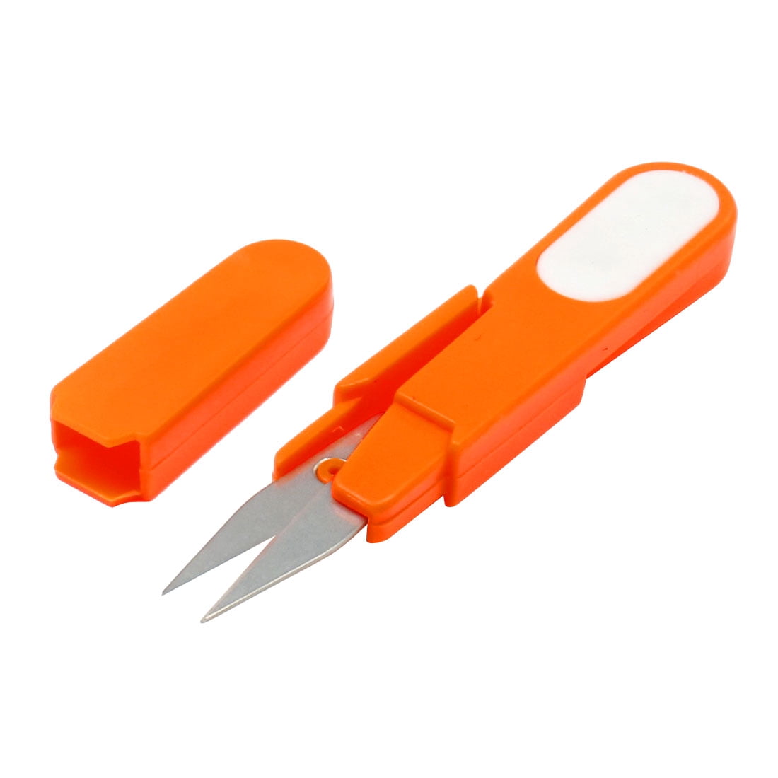 Unique Bargains Orange Exterior Scissors Cutting Tool for