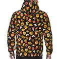 thumbnail image 7 of Honeii Burger Fries Pattern Mens Hoodies Men's Loose Sleeve Sweatshirt,Pullover Hooded Sweatshirt for Men,Essentials Hoodie-Medium, 7 of 7